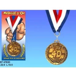 Médaille d'Or Anniversaire 40 Ans