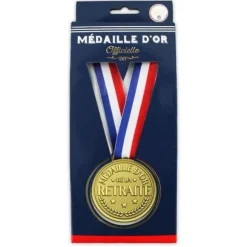 Médaille d'or tricolore pour retraite