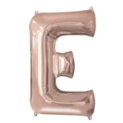 Méga Ballon Hélium - Lettre E - Rose Gold