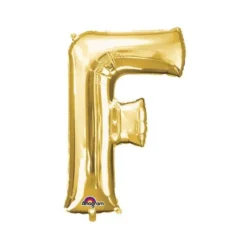 Méga Ballon Hélium - Lettre F - Or