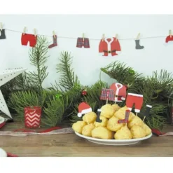 8 Mini Pics à Cocktails - Les Habits du Père Noël