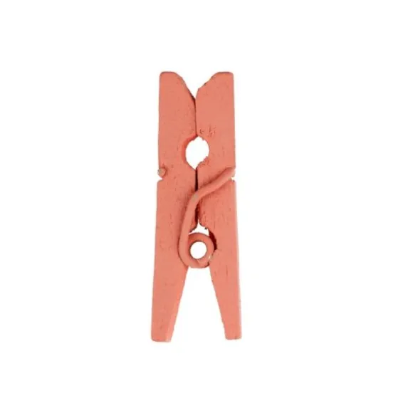 24 Mini Pinces en Bois - Corail