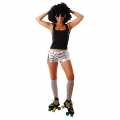 Mini short Disco - Taille Unique - Argent