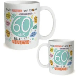 Mug Anniversaire à paillettes pour femme - Âge au choix