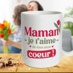Mug à paillettes - Collection Maman d'Amour - Modèle au choix