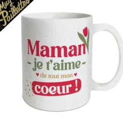 Mug à paillettes - Collection Maman d'Amour - Modèle au choix