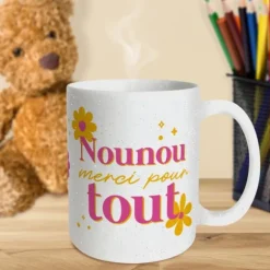 Mug à paillettes - Collection Merci pour cette année - Modèle au choix