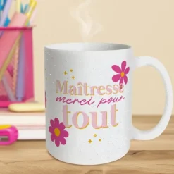 Mug à paillettes - Collection Merci pour cette année - Modèle au choix