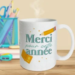 Mug à paillettes - Collection Merci pour cette année - Modèle au choix