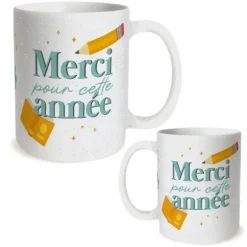 Mug à paillettes - Collection Merci pour cette année - Modèle au choix