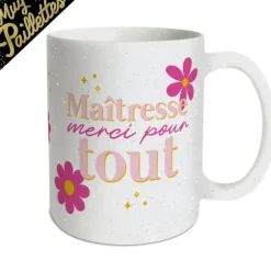 Mug à paillettes - Collection Merci pour cette année - Modèle au choix