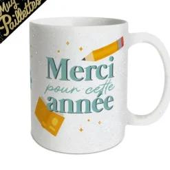 Mug à paillettes - Collection Merci pour cette année - Modèle au choix