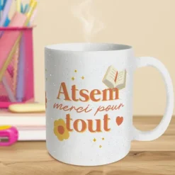 Mug à paillettes - Collection Merci pour cette année - Modèle au choix