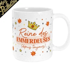 Mug à paillettes humoristique - Collection Girls Club - Modèle au choix