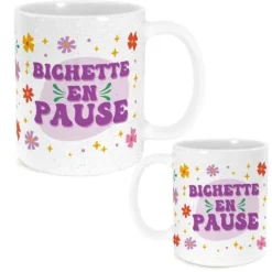 Mug à paillettes humoristique - Collection Girls Club - Modèle au choix