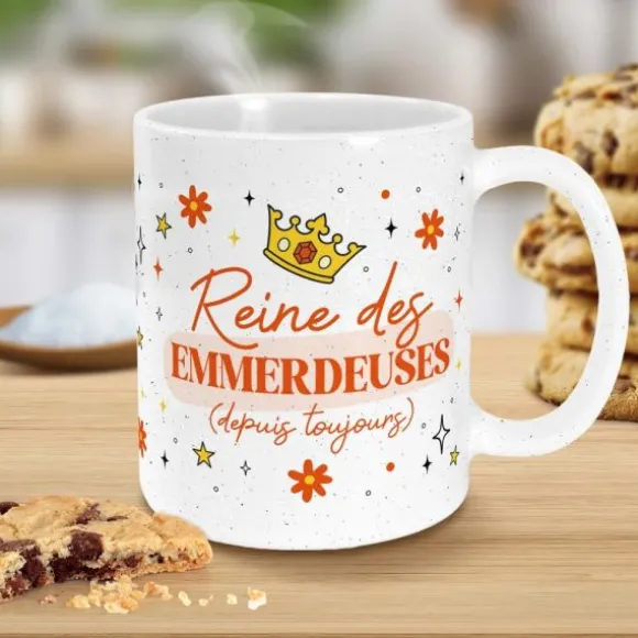 Mug à paillettes humoristique - Collection Girls Club - Modèle au choix