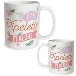 Mug à paillettes humoristique - Collection Girls Club - Modèle au choix