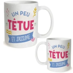 Mug à paillettes humoristique - Collection Girls Club - Modèle au choix