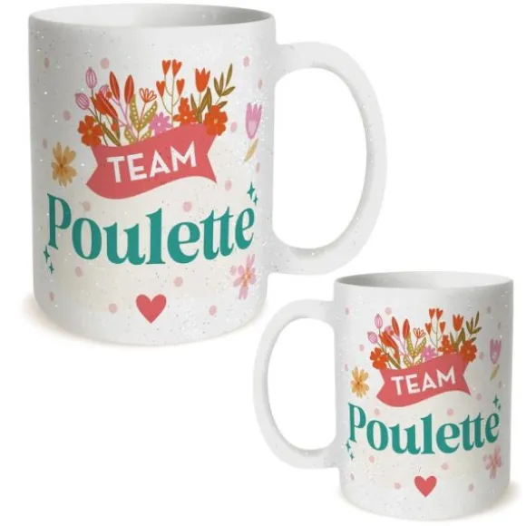 Mug à paillettes humoristique - Collection Girls Club - Modèle au choix