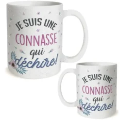 Mug à paillettes - Je suis une connasse qui déchire