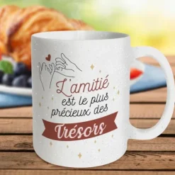 Mug à paillettes - L'amitié est le plus précieux des trésors