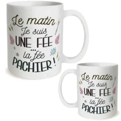 Mug à paillettes - Le matin je suis une fée…