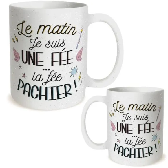 Mug à paillettes - Le matin je suis une fée…