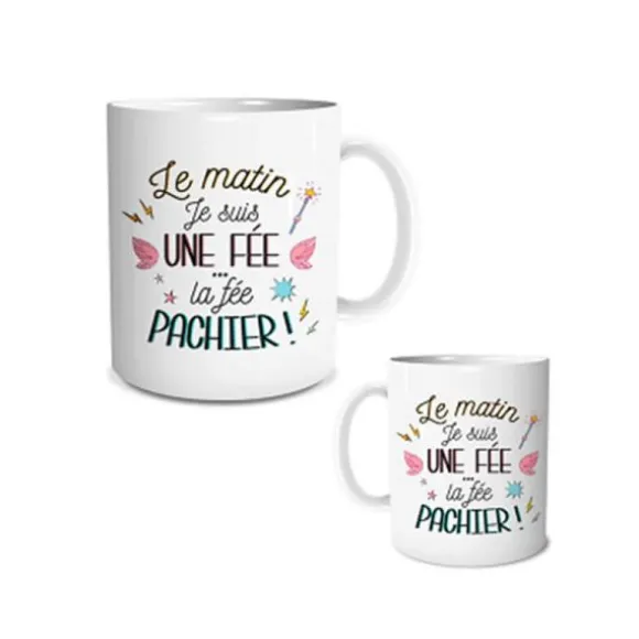 Mug à paillettes - Le matin je suis une fée…