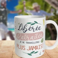 Mug à paillettes - Libérée Retraitée