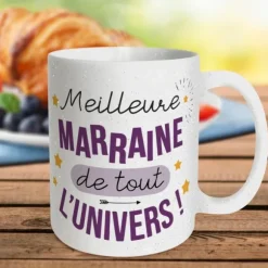 Mug à paillettes - Meilleure marraine de l’univers