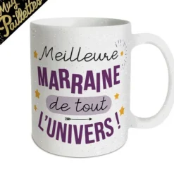 Mug à paillettes - Meilleure marraine de l’univers