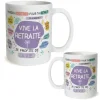 Mug à paillettes pour femme - Vive la Retraite