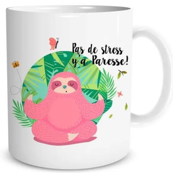 Mug Paresseux - Pas de Stress y'a Paresse