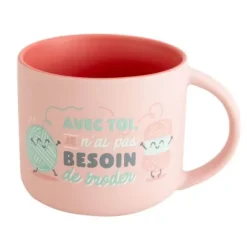 Mug Rose - Avec Toi je n'ai pas Besoin de Broder - Mr. Wonderful