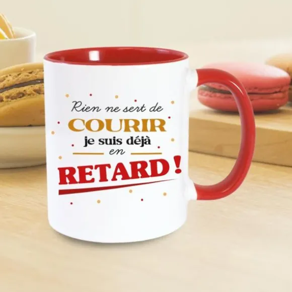 Mug rouge - Déjà en retard