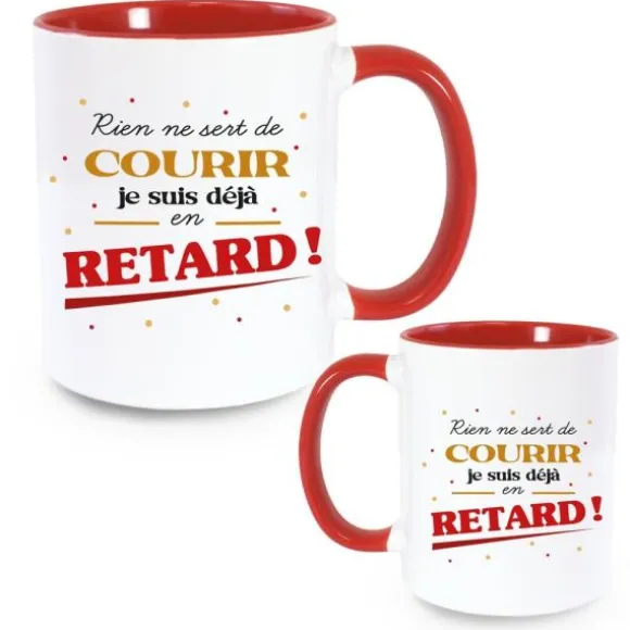 Mug rouge - Déjà en retard