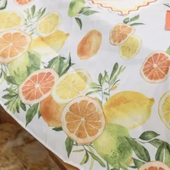 Nappe en tissu - 140 x 240 cm - Collection Fizz Agrume