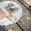 6 Napperons en papier dentelle - Blanc - 21,5 cm