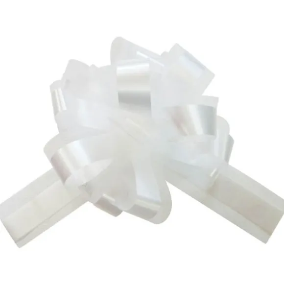 5 Noeuds automatiques en tulle - Blanc