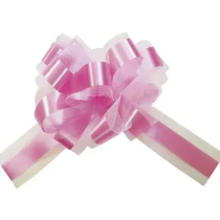 5 Noeuds automatiques en tulle - Fuchsia