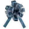 5 Nœuds automatiques en tulle - Bleu Canard