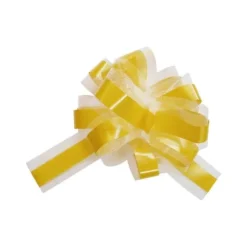 5 Nœuds automatiques en tulle - Jaune Vif