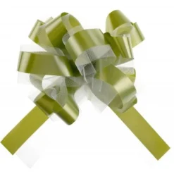 5 Nœuds automatiques en tulle - Vert Sauge