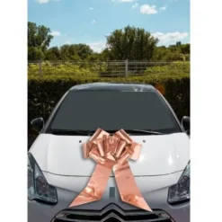 Nœud à tirer géant automatique rose gold métallique - 58cm