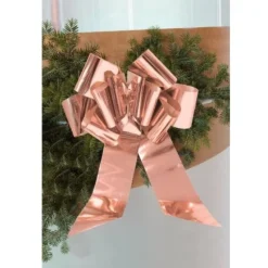 Nœud à tirer géant automatique rose gold métallique - 58cm