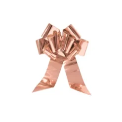 Nœud à tirer géant automatique rose gold métallique - 58cm