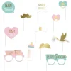 Pack de 12 accessoires pour photobooth - Fille ou Garçon ? - Collection Gender Reveal