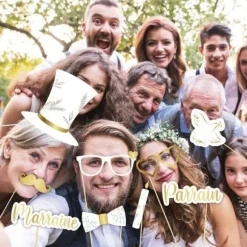 Pack de 12 accessoires pour photobooth pour baptême et communion