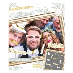 Pack de 12 accessoires pour photobooth pour baptême et communion
