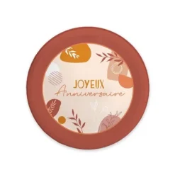 Pack de 6 assiettes - Joyeux Anniversaire - Collection Terracotta